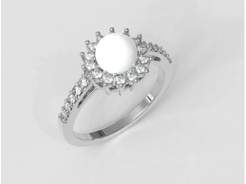6mm Pearl Ring 3D Print Model