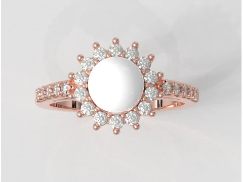 6mm Pearl Ring 3D Print Model