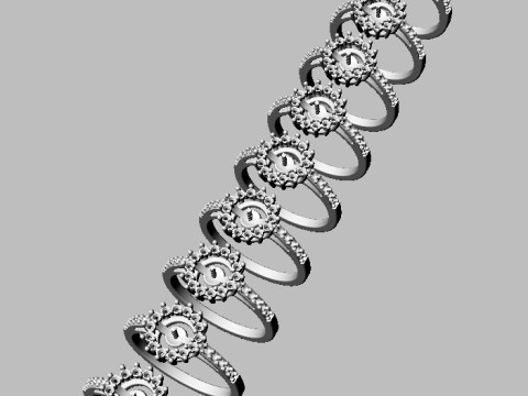 6mm Pearl Ring 3Dプリントモデル