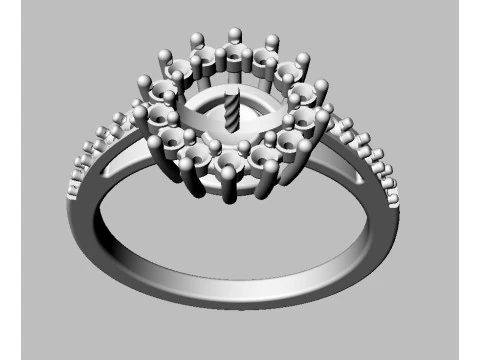 6mm Pearl Ring 3D Print Model