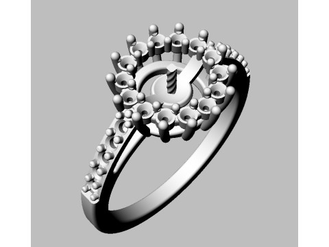 6mm Pearl Ring 3Dプリントモデル