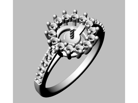 6mm Pearl Ring 3D Print Model