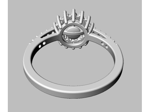 6mm Pearl Ring 3Dプリントモデル