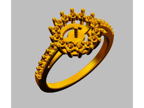 6mm Pearl Ring 3Dプリントモデル