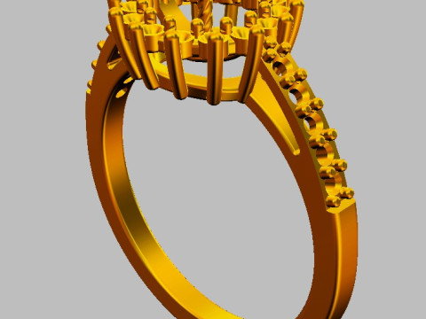 6mm Pearl Ring 3Dプリントモデル