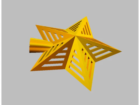 Christmas Star - Tree Topper 3D Print Model
