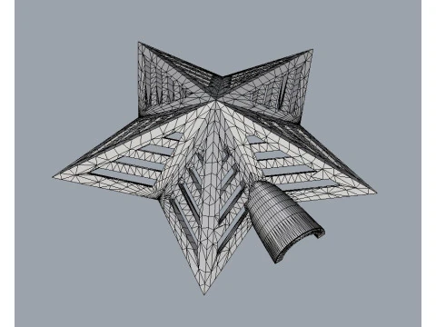 Christmas Star - Tree Topper 3D Print Model
