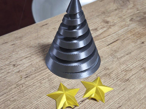 Spiral Christmas Tree - No Support 3D Print Model
