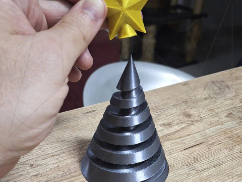 Spiral Christmas Tree - No Support 3D Print Model