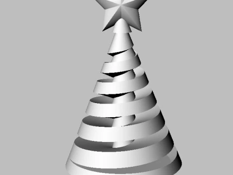 Spiral Christmas Tree - No Support 3D Print Model