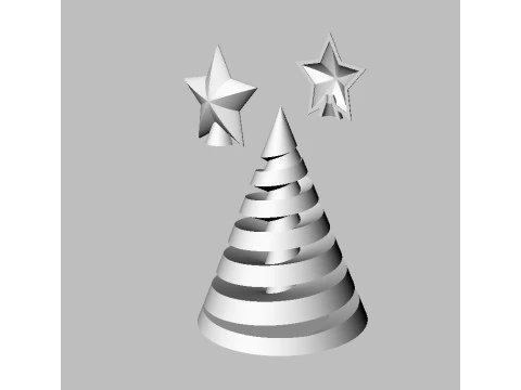 Spiral Christmas Tree - No Support 3D Print Model