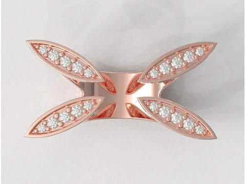 ダイヤモンド オープン リング 3Dプリントモデル