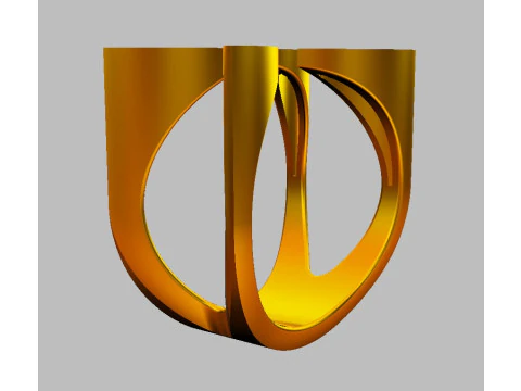 ダイヤモンド オープン リング 3Dプリントモデル