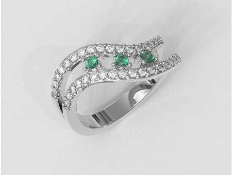 Gemstone Ring 3D Print Model