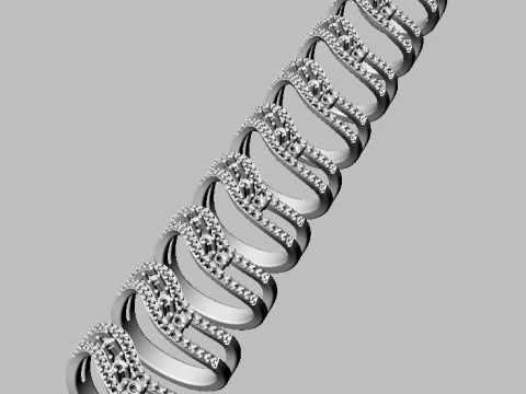 Gemstone Ring 3D Print Model