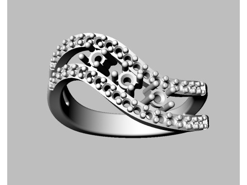Gemstone Ring 3D Print Model