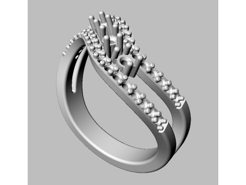 Gemstone Ring 3D Print Model