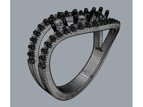 Gemstone Ring 3D Print Model