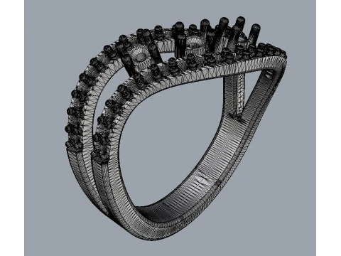Gemstone Ring 3D Print Model