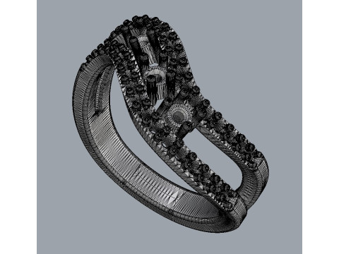 Gemstone Ring 3D Print Model