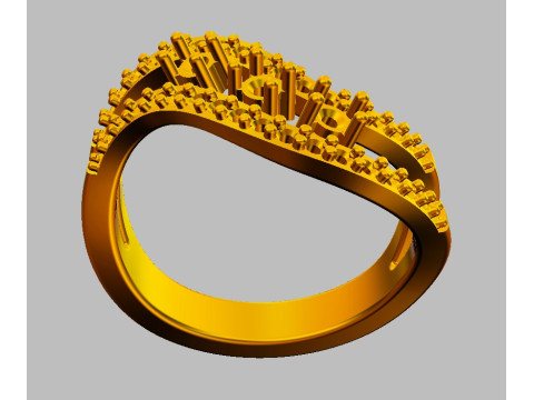 Gemstone Ring 3D Print Model