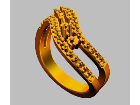 Gemstone Ring 3D Print Model