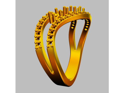 Gemstone Ring 3D Print Model