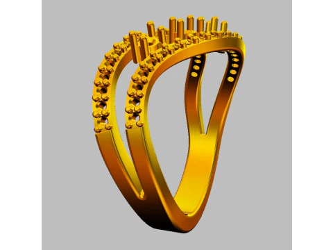 Gemstone Ring 3D Print Model
