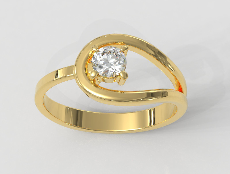 4mm Diamond Ring Model do druku 3D .c4d .max .obj .3ds .fbx .stl .blend