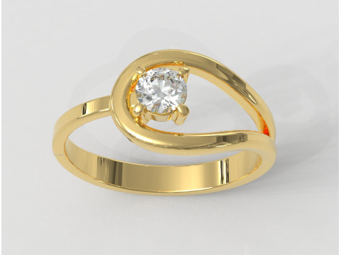 4mm Diamond Ring Modèles 3D en vedette