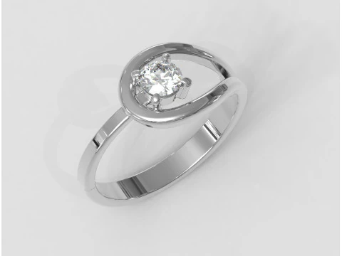 4mm Diamond Ring 3D Print Model