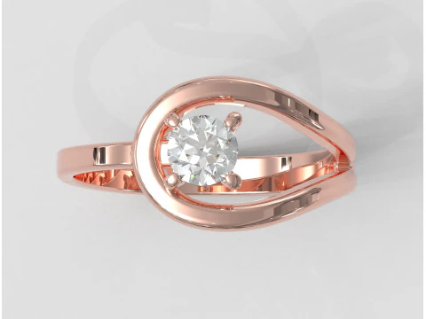 4mm Diamond Ring 3D Print Model
