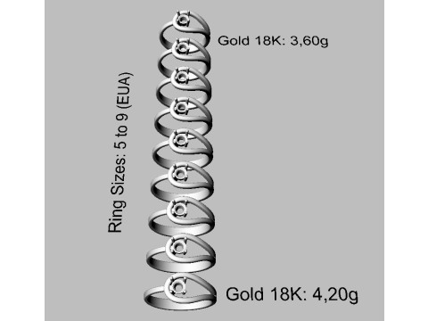 4mm Diamond Ring Model do druku 3D