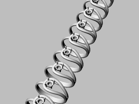 4mm Diamond Ring Model do druku 3D