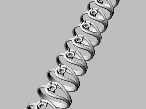 4mm Diamond Ring 3D Print Model