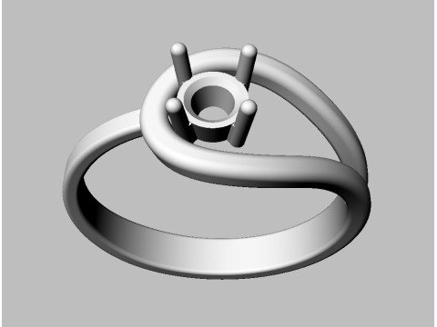 4mm Diamond Ring Model do druku 3D