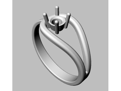 4mm Diamond Ring Model do druku 3D