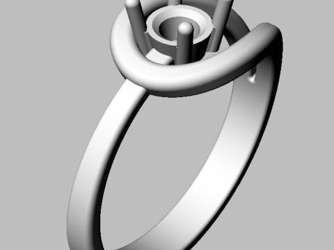 4mm Diamond Ring Model do druku 3D