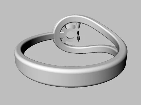 4mm Diamond Ring 3D Print Model