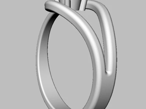 4mm Diamond Ring 3D Print Model