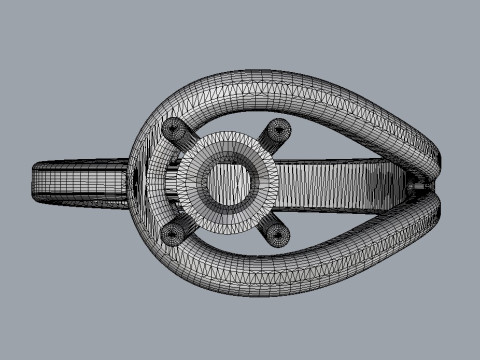 4mm Diamond Ring Model do druku 3D