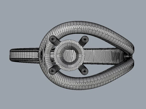 4mm Diamond Ring 3D Print Model