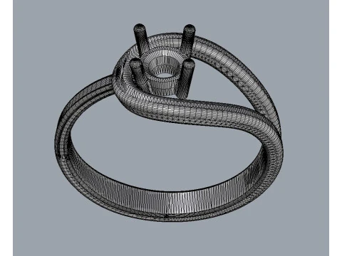 4mm Diamond Ring 3D Print Model