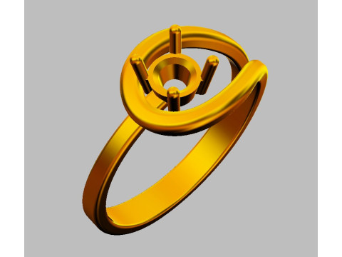 4mm Diamond Ring Model do druku 3D