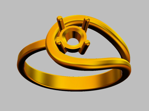 4mm Diamond Ring Model do druku 3D