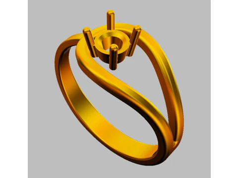 4mm Diamond Ring 3D Print Model