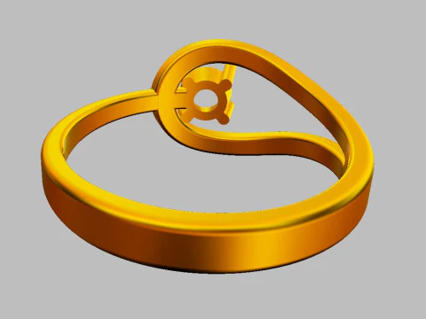 4mm Diamond Ring 3D Print Model