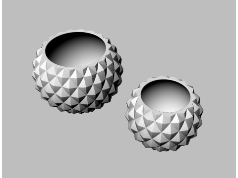 2 Pinaple Vases - No Support 3D 프린트 모델