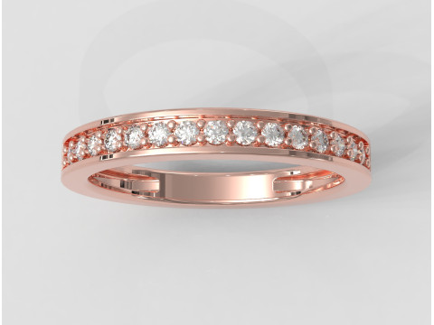 Classic Half Diamond Wedding Band 3D 프린트 모델