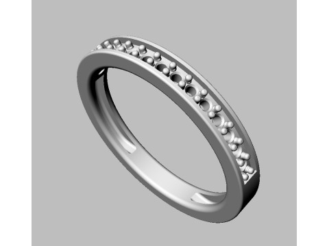 Classic Half Diamond Wedding Band 3D 프린트 모델